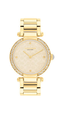 Coach Ladies Gold Plated Stainless Steel Cary Watch 14504183